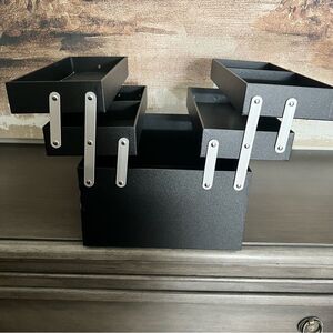 Unique Black Storage Box for Jewelry  Arts & Crafts Make Up